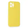 İphone 12 Pro Max Kılıf Nano İçi Kadife Silikon - Sarı