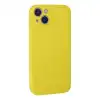 İphone 13 Mini Kılıf Nano İçi Kadife Silikon - Sarı