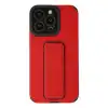 İphone 13 Pro Max Kılıf Mega Standlı Silikon - Kırmızı