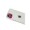 İphone 13 Rainbow Kamera Lens Koruma Cam - Koyu Kırmızı