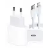 iPhone 14 13 12 11 XR XS Max 20W Lightning Şarj Adaptörü Kablo Dahil