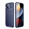 İphone 14 Kılıf Auto Focus Karbon Kapak - Lacivert