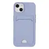 İphone 14 Plus Kılıf Kelvin Kartvizitli Silikon - Lila