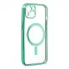 İphone 14 Plus Kılıf Magneticsafe Lazer Silikon - Haki Yeşil