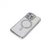 İphone 14 Pro Kılıf Joke Simli Magneticsafe Kılıf - Gümüş