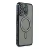 İphone 14 Pro Kılıf Joke Simli Magneticsafe Kılıf - Lacivert