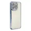 İphone 14 Pro Kılıf Joke Taşlı Silikon - Mavi