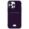 İphone 14 Pro Kılıf Kelvin Kartvizitli Silikon - Derin Mor