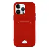İphone 14 Pro Kılıf Kelvin Kartvizitli Silikon - Kırmızı