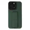 İphone 14 Pro Kılıf Mega Standlı Silikon - Yeşil