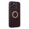 İphone 14 Pro Kılıf Merkür Magneticsafe Standlı Kapak - Derin Mor