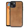 İphone 15 Kılıf Aras Deri Kapak - Taba