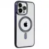 İphone 15 Pro Kılıf Kronos Magsafe Kapak - Lacivert