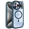 İphone 15 Pro Kılıf Teleskop Lens Magsafe Silikon Kapak - Lacivert