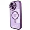 İphone 15 Pro Max Kılıf Teleskop Lens Magsafe Silikon Kapak - Derin Mor