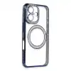İphone 16 Kılıf Joke Simli Magneticsafe Kılıf - Lacivert