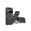 İphone 16 Kılıf Joy Lens Standlı Kapak - Koyu Yeşil