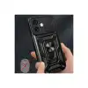 İphone 16 Kılıf Pars Lens Yüzüklü Silikon - Kırmızı