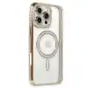 İphone 16 Pro Kılıf Joke Simli Magneticsafe Kılıf - Gold