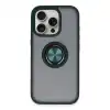 İphone 16 Pro Max Kılıf Montreal Yüzüklü Silikon Kapak - Yeşil