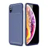 İphone Xs Max Kılıf Auto Focus Karbon Kapak - Lacivert