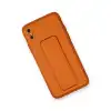 İphone Xs Max Kılıf Coco Deri Standlı Kapak - Turuncu