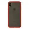 İphone Xs Max Kılıf Montreal Silikon Kapak - Kırmızı