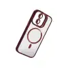 Joko Apple İphone 11 Remim Lensli Magsafe Standlı Kapak - Bordo