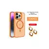Joko Apple İphone 14 Pro Max Kılıf Flet Lens Magsafe Kapak - Turuncu