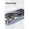 Joko Apple İphone 15 Pro Max Kılıf Crystal Magsafe Kapak - Şeffaf