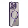 Joko Apple İphone 15 Pro Max Remim Lensli Magsafe Standlı Kapak - Derin Mor