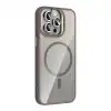 Joko Apple İphone 15 Pro Max Remim Lensli Magsafe Standlı Kapak - Titan Gri