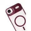 Joko Apple İphone 17 Air Remim Lensli Magsafe Standlı Kapak - Bordo