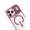 Joko Apple İphone 17 Pro Max Remim Lensli Magsafe Standlı Kapak - Bordo