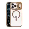 Joko Apple İphone 17 Pro Max Remim Lensli Magsafe Standlı Kapak - Kahverengi