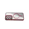 Joko Samsung Galaxy S25 Remim Lensli Magsafe Standlı Kapak - Bordo