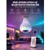 Kablosuz Bluetooth Hoparlör Led Lamba