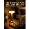 Kablosuz Renkli Masa ve Gece Lambası Altın Rengi Dokunmatik Led Lamba