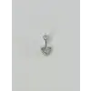 Kalp Detaylı Göbek Piercing