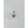 Kalp Detaylı Göbek Piercing