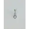 Kalp Detaylı Göbek Piercing