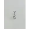 Kalp Detaylı Göbek Piercing
