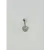 Kalp Detaylı Göbek Piercing