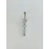 Kalp Detaylı Sallantılı Göbek Piercing