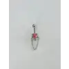 Kalp Detaylı Sallantılı Göbek Piercing