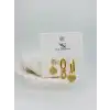 Kalp Detaylı Üçlü Kombin Küpe