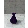 Kalpli Mor Mini Vazo 5 cm Dekoratif Masa Üstü Aksesuar