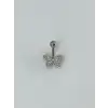 Kelebek Detaylı Göbek Piercing