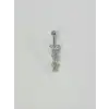Kelebek Detaylı Sallantılı Göbek Piercing