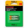 Kodak 2 Adet 650 Mah Ni-mh Şarjlı İnce Pil